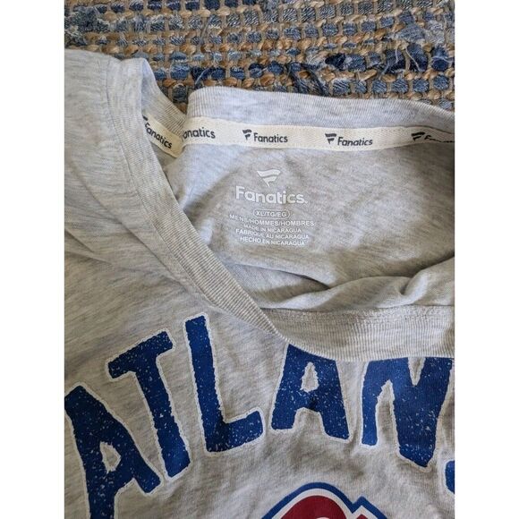 Atlanta Braves Baseball MLB Men's XL Gray L/S Spell Out Since 1966 Georgia Sport - Picture 5 of 7